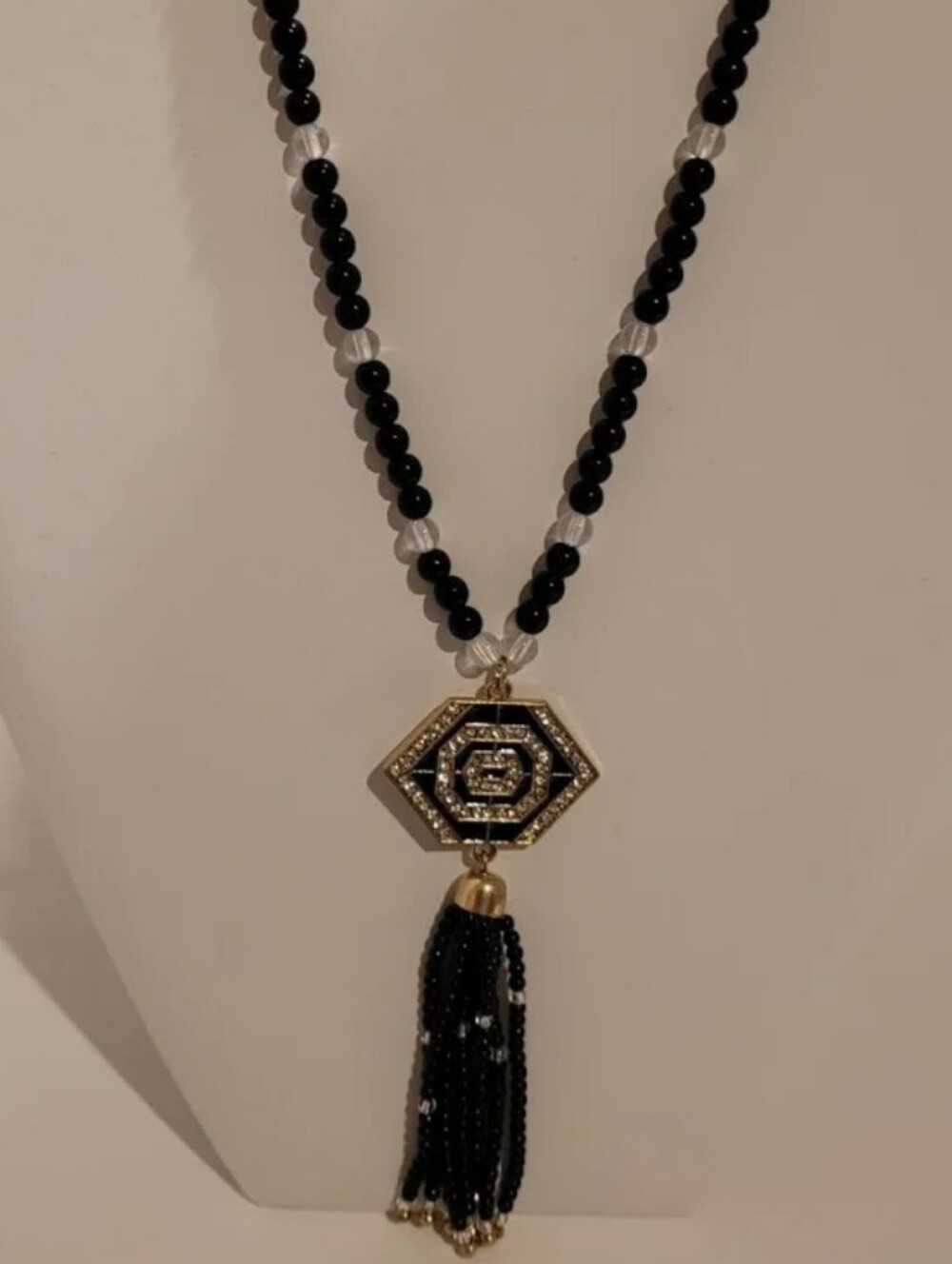 Avon Forever Paula Abdul beaded tassle necklace